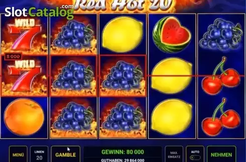 Οθόνη2. Red Hot 20 Κουλοχέρης