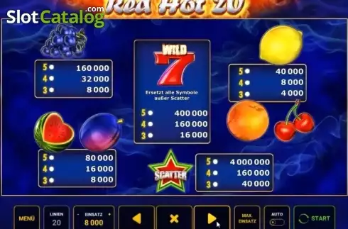 Οθόνη4. Red Hot 20 Κουλοχέρης