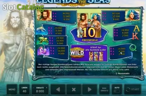 Οθόνη2. Legends of the Seas (Novomatic) Κουλοχέρης 