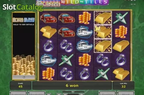 Οθόνη3. Bling Bling Wild Tiles Κουλοχέρης