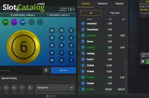 Οθόνη5. Lucky Six (Nsoft) Κουλοχέρης