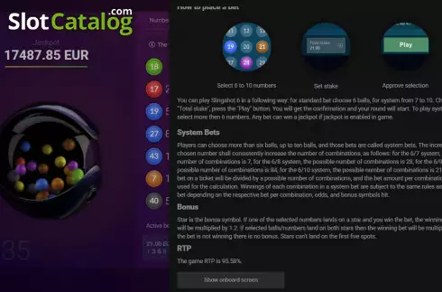 Οθόνη6. Slingshot 6 Κουλοχέρης
