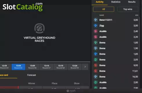 Οθόνη2. Virtual Greyhound Races Κουλοχέρης