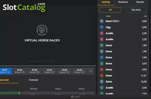 Οθόνη2. Virtual Horse Races Κουλοχέρης