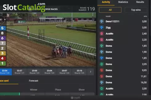 Οθόνη5. Virtual Horse Races Κουλοχέρης