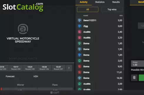 Οθόνη2. Virtual Motorcycle Speedway Κουλοχέρης