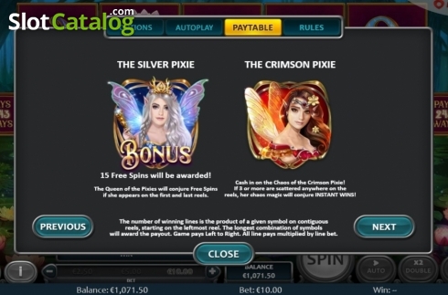 Οθόνη9. Pixie Magic Κουλοχέρης