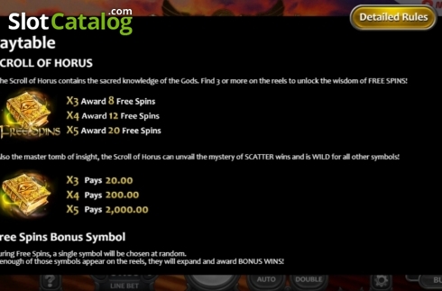 Οθόνη7. Scroll of Horus Κουλοχέρης