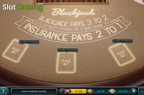 Οθόνη2. European Blackjack (Nucleus Gaming) Κουλοχέρης