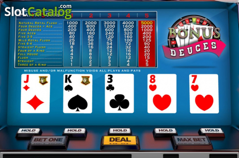 Οθόνη2. Bonus Deuces (Nucleus Gaming) Κουλοχέρης