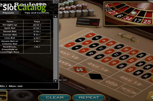 Οθόνη5. European Roulette (Nucleus Gaming) Κουλοχέρης