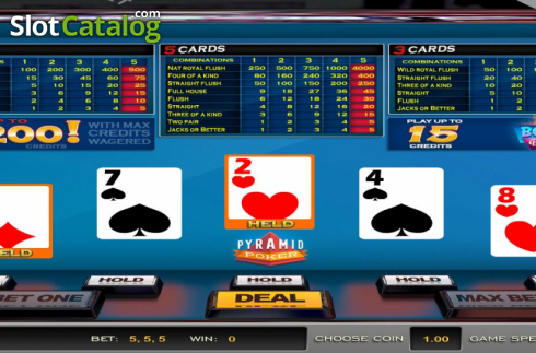 Οθόνη3. Pyramid Poker Bonus Deluxe (Nucleus Gaming) Κουλοχέρης