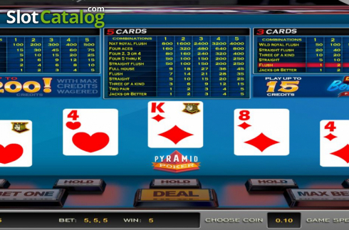 Οθόνη4. Pyramid Poker Double Bonus (Nucleus Gaming) Κουλοχέρης 