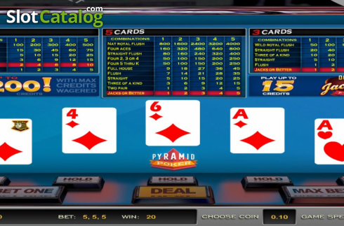 Οθόνη4. Pyramid Poker Double Jackpot Poker (Nucleus Gaming) Κουλοχέρης 