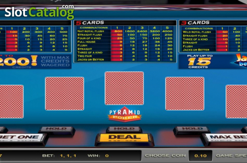 Οθόνη2. Pyramid Poker Jacks or Better (Nucleus Gaming) Κουλοχέρης