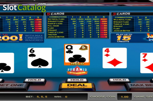 Οθόνη3. Pyramid Poker Jacks or Better (Nucleus Gaming) Κουλοχέρης