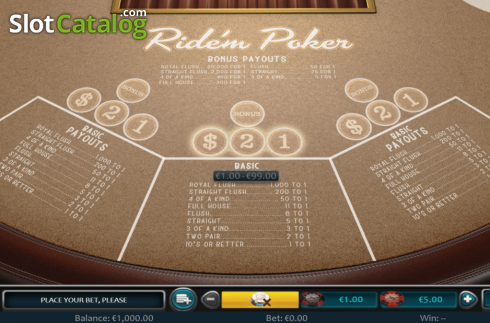 Οθόνη2. Ride'm Poker (Nucleus Gaming) Κουλοχέρης