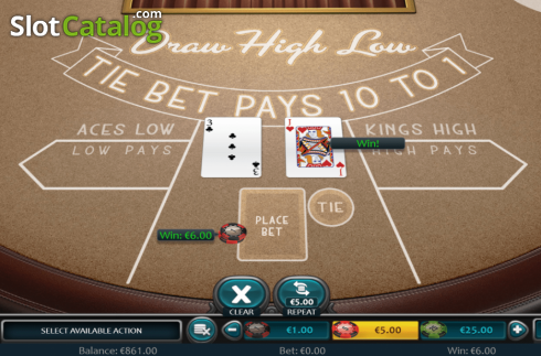 Οθόνη3. Draw High Low (Nucleus Gaming) Κουλοχέρης 