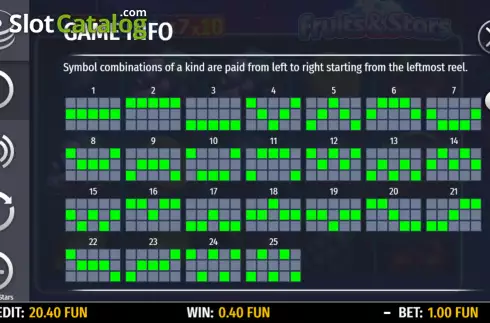 Οθόνη6. Fruits and Stars (Octavian Gaming) Κουλοχέρης 