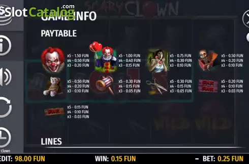 Οθόνη5. Scary Clown (Octavian Gaming) Κουλοχέρης