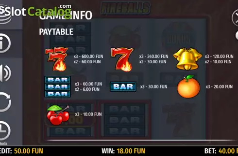 Οθόνη5. Fireballs Κουλοχέρης