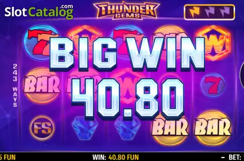 Οθόνη4. Thunder Gems Κουλοχέρης