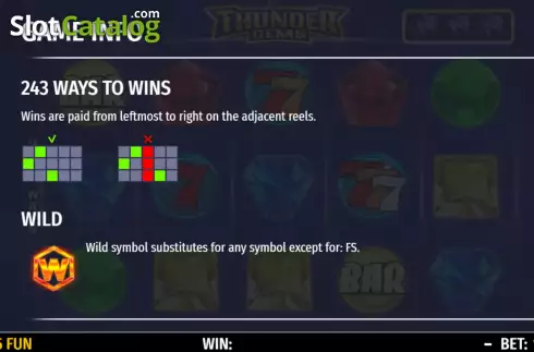 Οθόνη6. Thunder Gems Κουλοχέρης
