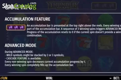 Οθόνη7. Thunder Gems Κουλοχέρης