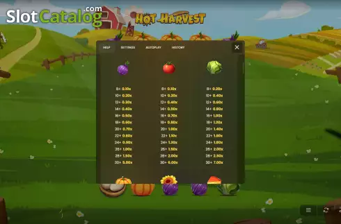 Οθόνη5. Hot Harvest Κουλοχέρης