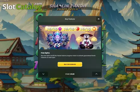 Οθόνη7. Shaolin Panda Chaos Reels Κουλοχέρης