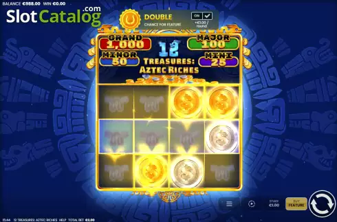 Οθόνη3. 12 Treasures: Aztec Riches Κουλοχέρης