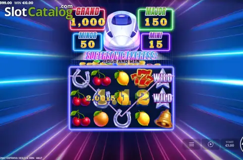Οθόνη3. Supersonic Express: Hold and Win Κουλοχέρης