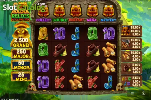Οθόνη2. 5 Golden Relics: Hold & Win Κουλοχέρης