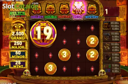 Οθόνη3. 5 Golden Relics: Hold & Win Κουλοχέρης