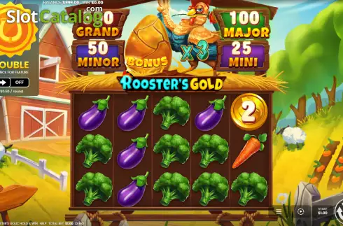 Οθόνη2. Rooster's Gold: Hold & Win Κουλοχέρης 