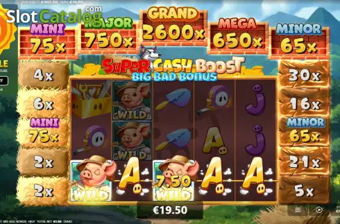 Οθόνη3. Super Cash Boost: Big Bad Bonus Κουλοχέρης