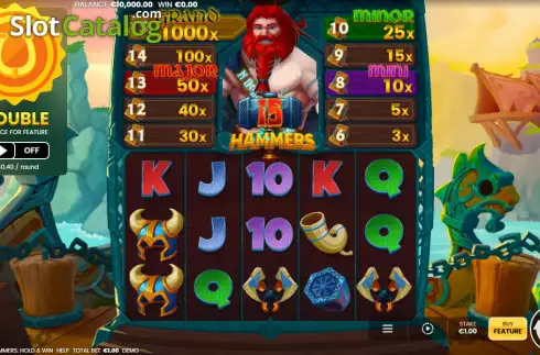 Οθόνη2. 15 Hammers: Hold & Win Κουλοχέρης 