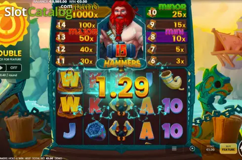 Οθόνη3. 15 Hammers: Hold & Win Κουλοχέρης 