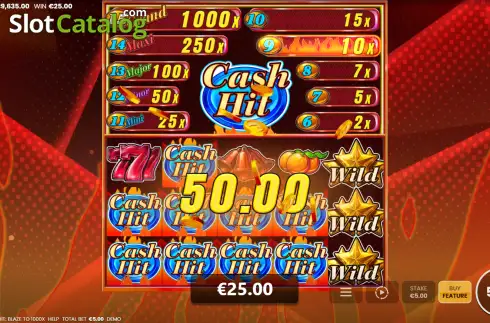 Οθόνη3. Cash Hit: Blaze to 1000x Κουλοχέρης 