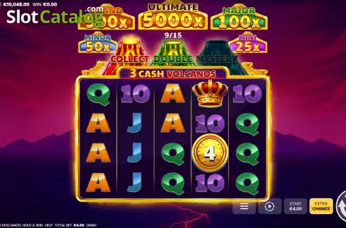 Οθόνη2. 3 Cash Volcanos: Hold & Win Κουλοχέρης