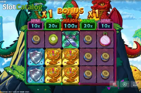 Οθόνη2. Flame & Fortune: Jackpot Mountain Κουλοχέρης 