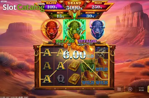Οθόνη3. 3 Blazing Buffalos: Hold & Win Κουλοχέρης