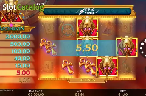 Οθόνη4. Ascension Rise to Riches Κουλοχέρης