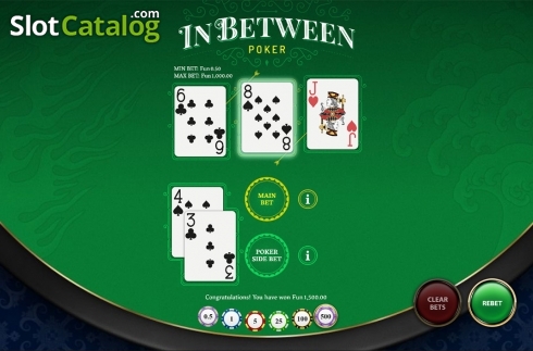 Οθόνη5. In Between Poker Κουλοχέρης