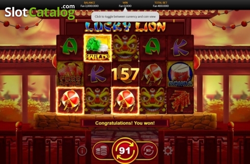 Οθόνη5. Lucky Lion (OneTouch) Κουλοχέρης