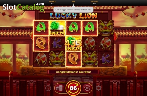 Οθόνη6. Lucky Lion (OneTouch) Κουλοχέρης