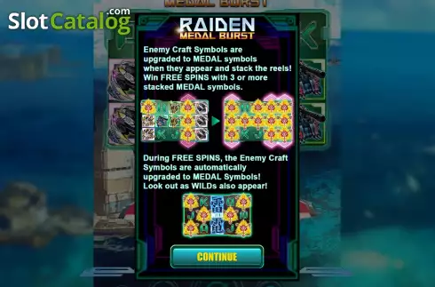 Οθόνη2. Raiden Medal Burst Κουλοχέρης