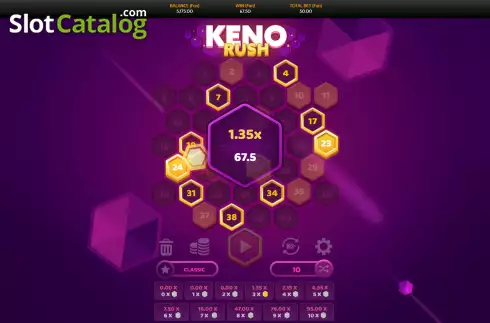 Οθόνη4. Keno Rush Κουλοχέρης
