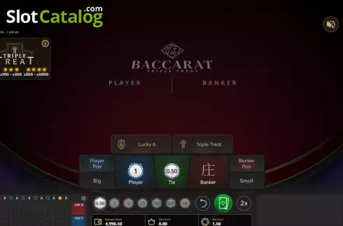 Οθόνη2. Baccarat Triple Treat Κουλοχέρης 