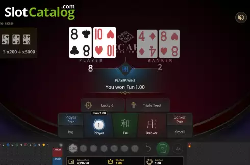 Οθόνη3. Baccarat Triple Treat Κουλοχέρης 
